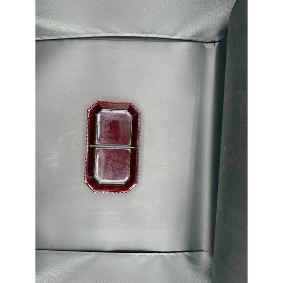 Vintage Avon Cape Cod Relish Dish,Ruby Red Glass Rectangle Serve Bowl - Picture 4 of 8